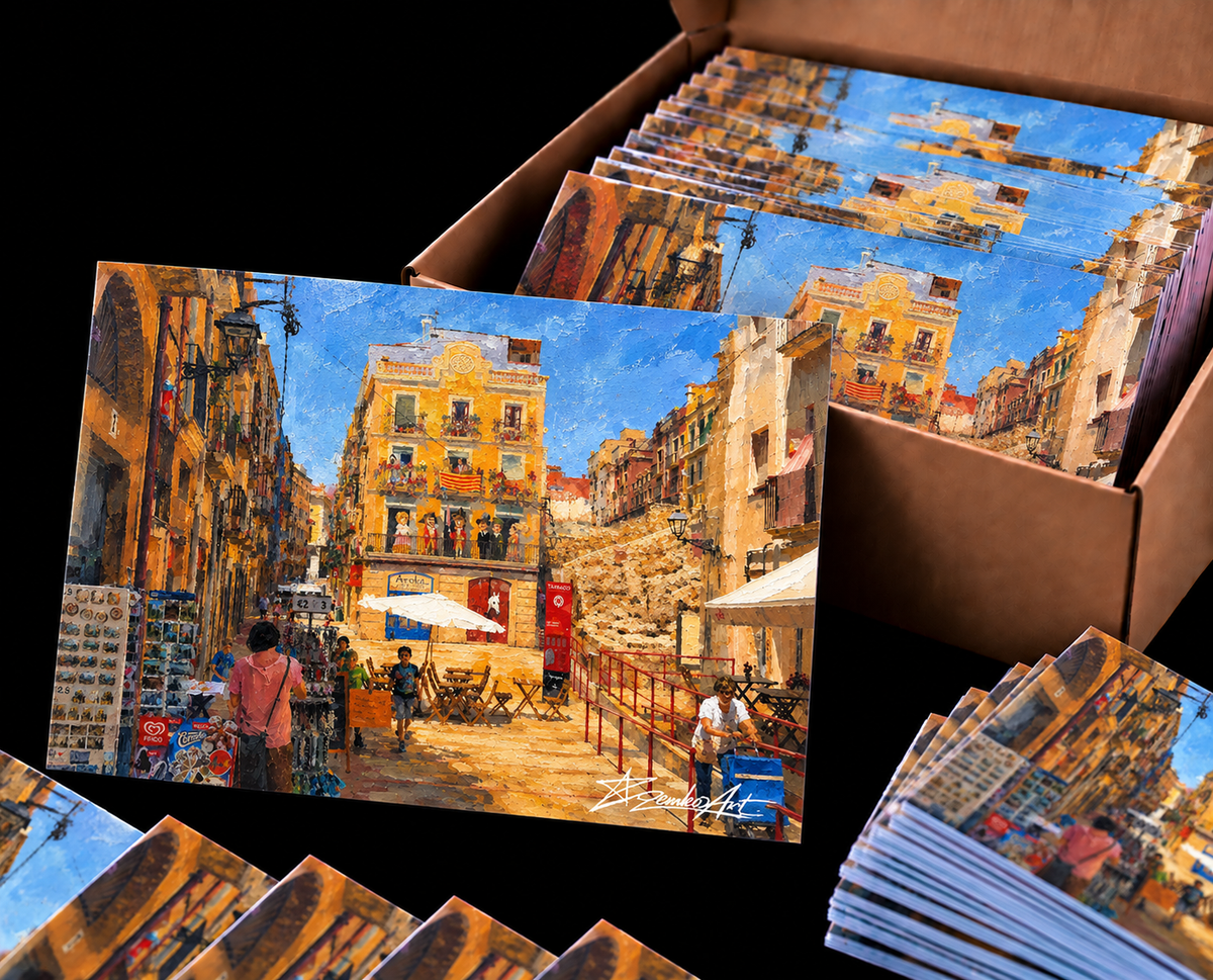 Mediterranean Noon – Set of 100 A6 Fine Art Postcards