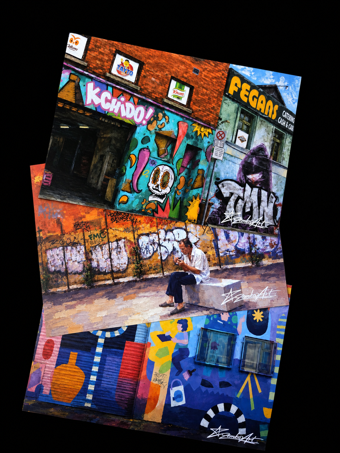 Talking City Walls - Set of 3 Fine Art PostCards